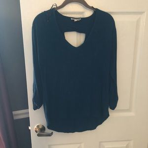 3/4 sleeve teal shirt